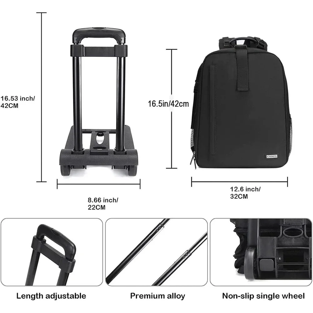 CADeN D6 Camera‎ Backpack Large Black Waterproof DSLR Mirrorless Canon Nikon